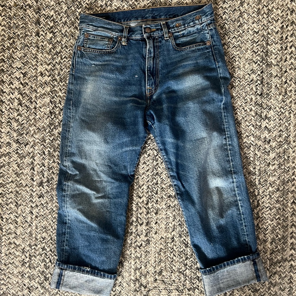 R13 Boyfriend Jeans in Garnet Blue Size 27 - Picture 2 of 9